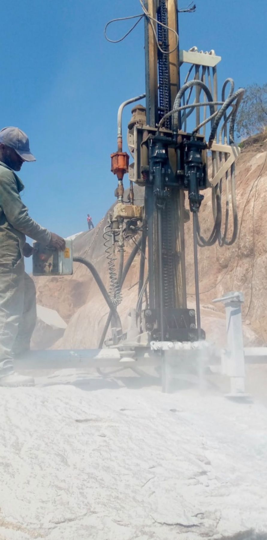 Granite cutting and drilling program at an Ethiopian exploration site